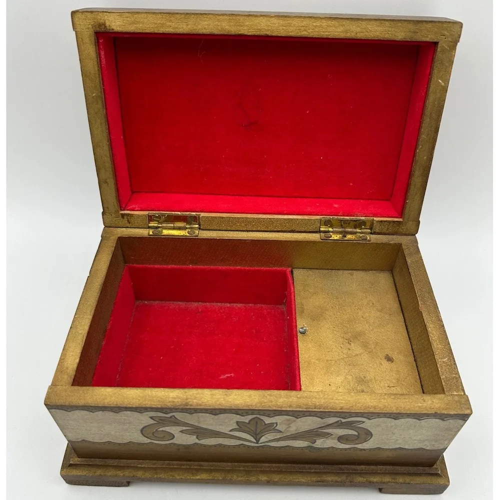 Vintage Sankyo Wood Music Jewelry Box Strangers in the Night Not‎ Working
